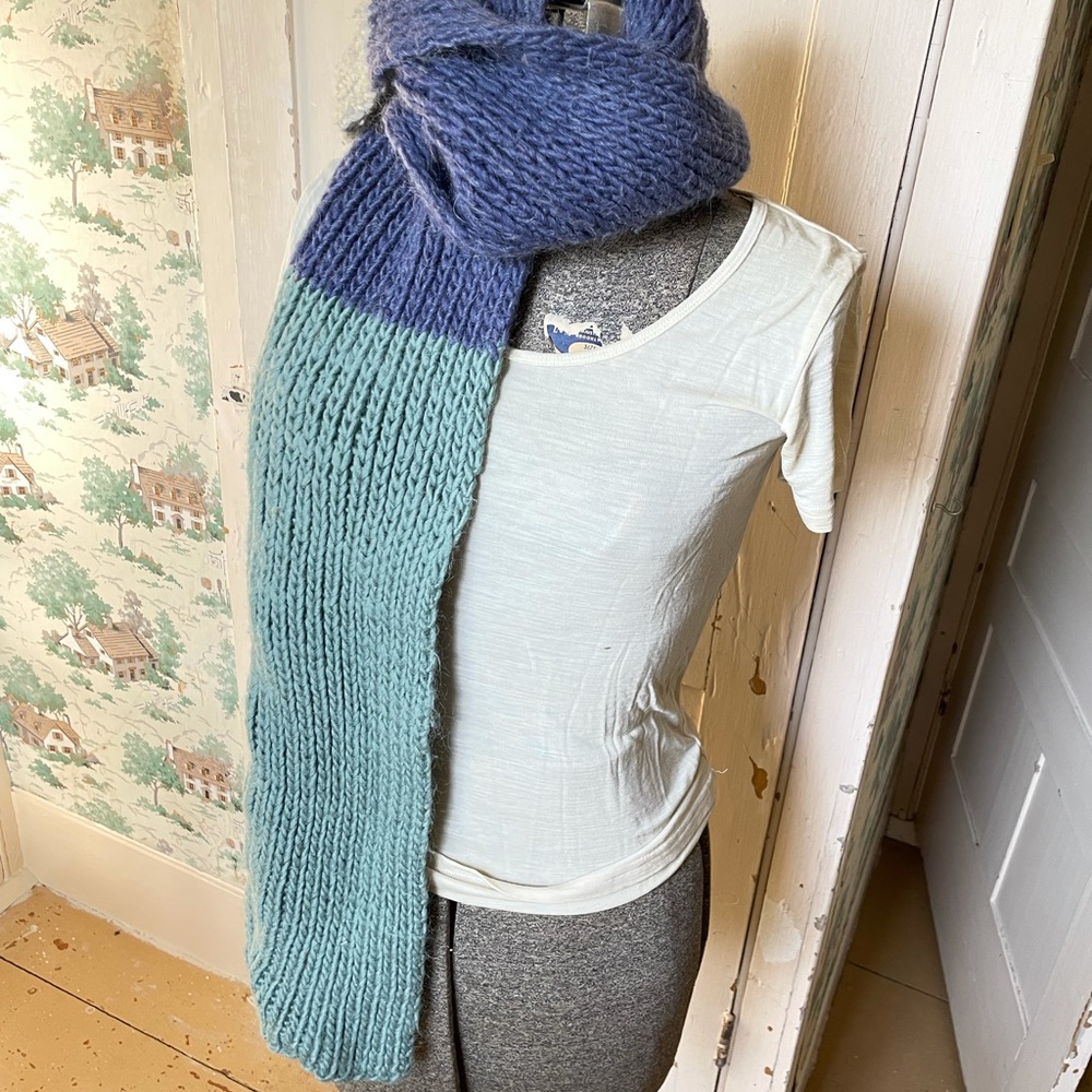 Handmade Wool Alpaca Knit Scarf